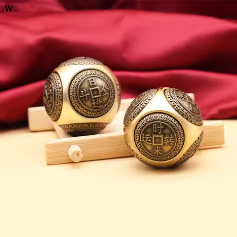 〔W〕Six-faced Four Blessing Luck Money Fidget Spinner Stress Relief Cube Decompression Cube Adult Ant