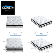 (FREE BED FRAME) AMOUR Lullaby  - Pocket Spring 13.8 Inch Mattress (Queen/ King Size Available)