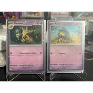 Promo 151 English Alakazam ex (050), Kadabra (064/065) & Abra (063/165)