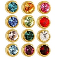 stud earrings birthstone earrings 18k gold hypoallergenic