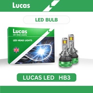 LUCAS LED Head Lights Bulb HB3 12V 24V 65W 6000K Superior Bright LED