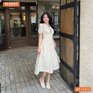 BEMINE designed dress with heart-shaped collar and A-line bust, suitable for work-MT11014