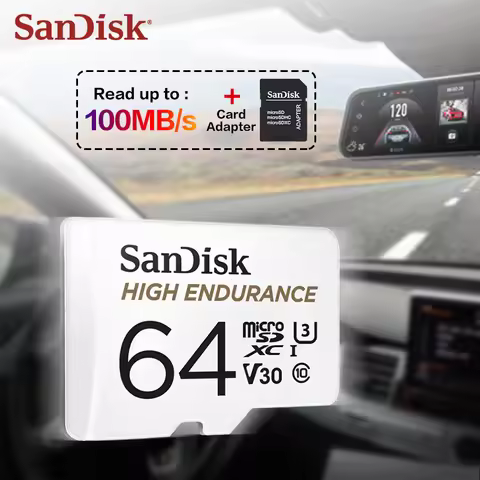 SanDisk High Endurance microSD Card UHS-I C10 U3 V30 4K UHD 100MB/s 32GB 64GB 128GB 256GB for Dash C