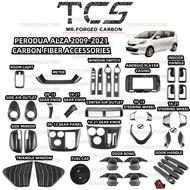 TCS PERODUA ALZA OLD 2009-2021 CAR CARBON FIBER INTERIOR EXTERIOR ACCESSORIES COVER FRAME GARNISH FU