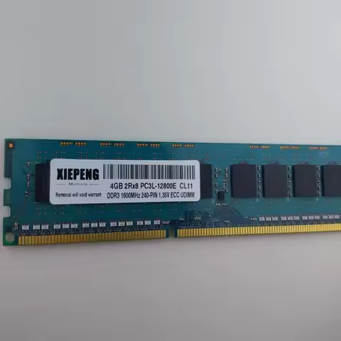 Server RAM DDR3L 4GB 1600MHz 8GB 2Rx8 PC3L-12800E Memory 8G 1600 DDR3L ECC PC3 12800 1.35V low volta