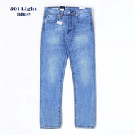 ETERNITY - Straight Fit Washed Light Blue Men's Regular Jeans - Men's Long Jeans