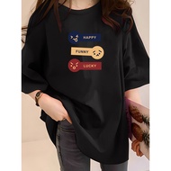 [AMYGO] 1XL-5XL T shirt Women 2Y789 Tshirt Clothes T shirt Women Tshirt Crop Top Students Polyester 