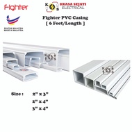 6 Feet FIGHTER PVC Wiring Casing/Electrical Casing/PVC Trunking/Penutup Wayar (2"x3", 2"x4", 3" x 4"