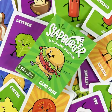 Slapburger Card Game Fun Family Games for Game Night Playing Card Games Families Party Gifts 2-6 Pla