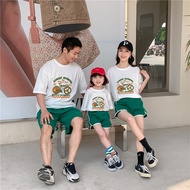 Summer Family Group T-Shirt Thick Cotton Fabric Bicycle Shape Sharp Print tatb1610