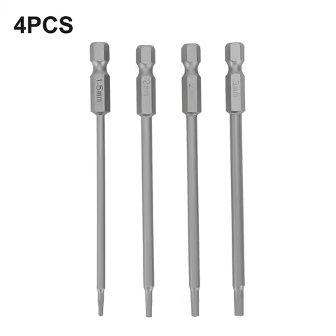 4Pcs/set Hex Screwdriver Bits 1/4" Hex Shank Magnetic Head Screw Driver Drill Bit 1.5/2.0/2.5/3.0mm 