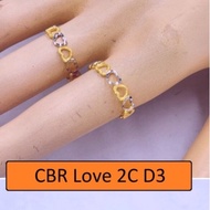 Cincin Belah Rotan Love Design 3 Emas 916 Original Cincin Emas Cincin Padu Cincin Bajet Emas 916 Baj