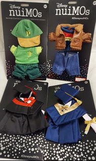 香港迪士尼樂園 Nuimos 換衫 公仔 小飛俠 小仙子 美國隊長 黑色/藍色 畢業袍 畢業衫 全新正版 Disneyland HKDL 15cm公仔穿