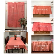 Catalinas Curtain Shop | Peach Aesthetic Plain Curtain Set