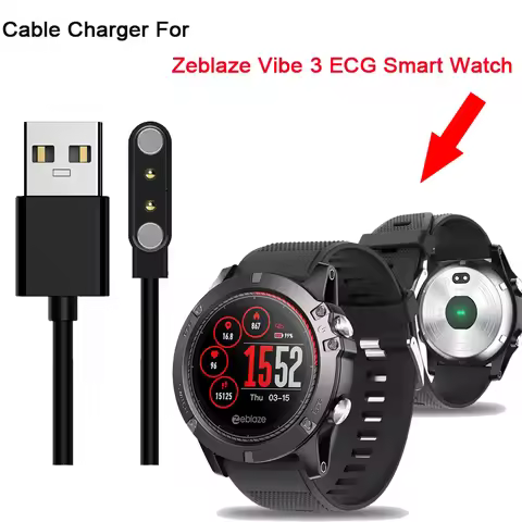 Cable For Zeblaze VIBE 3 ECG Smart Bracelet Fitness Watch Magnetic 2pin Charging Cable Charging Cabl