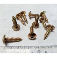 10 PCS 14x1 " TAB TS Yellow Screws 14 x 1 Skru Skru 14x1 Skru 14.5mm Skru 6.2mm