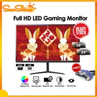 SUNSHINE 19” 23” Full HD LED Gaming Monitor PC Monitor Wide Angle Flat Screen 5ms HDMI VGA Input Kom