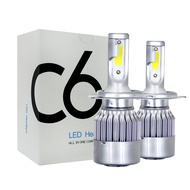 2pcs C6 H4/9003 6000K White Hi/Lo Beam CREE LED Car Headlight Foglight Power Bulbs Kit 72W 8000LM