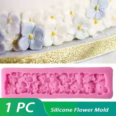 1pc Four-Leaf Flower Fondant DIY Cake Silicone Decoration Mold Handmade Flower Flower Lace Mold Kitc