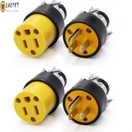 Electric Plug Replacement 2 Male + 2 Yellow Female 3 Pin Plug 3 Prongs