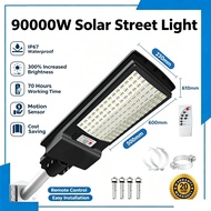 Ready Stock  90000W Solar Street Light IP67 Waterproof Outdoor Solar Lamp Jalan Lighting Motion Sens