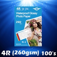 4R Glossy IJT 4RGP260 100s Glossy Photo Paper 4R Size 260g 260gsm 4x6 4 x 6 (102mm x 152mm) 100's 10