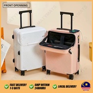 20/26 Inch Luggage Bag Travel  USB Charging Suitcase Front Opening Boarding Luggage 360° Universal W