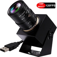 120fps High Speed Usb Webcam 12mp Varifocal 2.8-12mm Cs Lens Zoom Camera Imx577 4k 30fps Low Light M