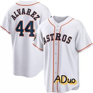 Men's Houston Astros T-shirt # 44 Yordan Alvarez White Home Baseball Jersey