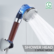 ღtimshaina*Shower Head 3 Modes Pulse/Surfing/Rainfall Adjustable High Pressure Jet Bath