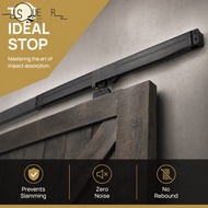 SUEREN Sliding Barn Door Damper, Durable Adjustable Barn Door Buffer, Smooth Black Door Slide Damper