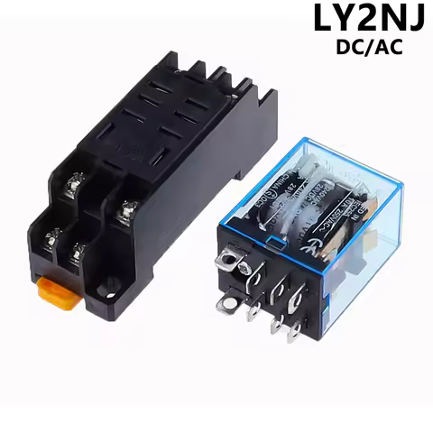 1Set DC12V/24V/36V/48V/110V/220/240V AC 10A 8PIN Coil Power Relay DPDT LY2NJ HH62P HHC68A-2Z With So