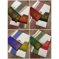 NEW ARRIVAL COTTON VESTI / DHOTI WITH DESIGN BORDER.