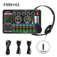 Siborie Soundcard F999 Audio USB External Sound Card mic Mixer Bluetooth phone PC