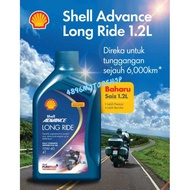 100% ORIGINAL SHELL LONG RIDE 10W40 10W-40 FULLY SYTHETIC ENGINE OIL 4T MINYAK HITAM PELINCIR RS150 