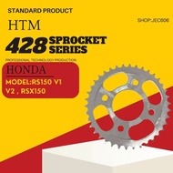 HTM 428 RS150 V1 V2 RSX150 R S-X RSX HONDA REAR SPOCKET STEEL CHROME YTZ6V YTZ6 YTZ5 YTZ5S YTZ7S YTZ