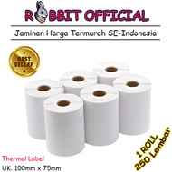 Thermal Barcode Label Sticker [100x75] Barcode Label Barcode Label 100x75mm Shipping Label 250pcs