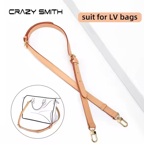 WUTA Leather Bag Strap For LV Speedy Shoulder Straps 100% Genuine Long Replacement Adjustable Crossb