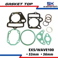 Gasket Block Ex5/Ex5 Dream 53mm/56mm Complete Set(THAILAND)(top gasket block ex5 blok ex5 wave100 ra