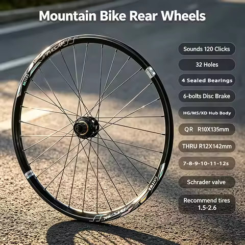 Pasak Mtb Rear Wheels 24/26/27.5/29 Inch 32 Holes 6-bolts Disc Brake HG/MS/XD Hub Body 12s Hub Drive