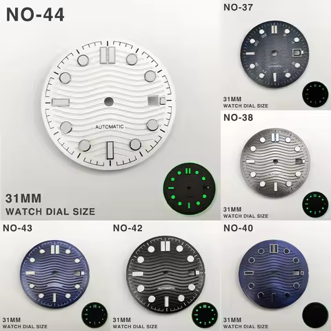 Green Luminous 31mm Watch Dial parts For Seamaster 300 2813 8215 821A 2836 movement Watch Dial Plate