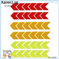 KA 36Pcs Strong Reflective Arrow Decals, Reflective Material Arrow Safety Warning Stripe Adhesive Decals, Red + Yellow + Green