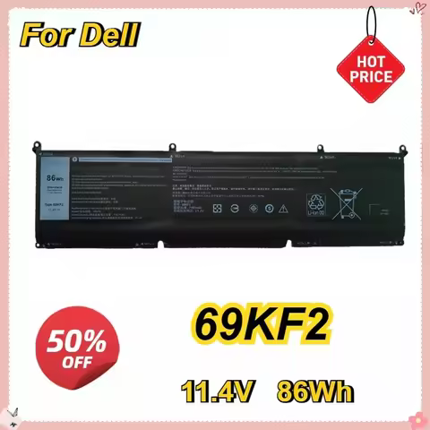 69KF2 86Wh 8FCTC 56Wh Laptop Battery for Dell Inspiron G15 5510 5511 5515 5520 XPS15 9500 P91F M15 M
