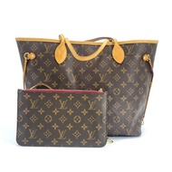 LV路易威登Neverfull mm 中號老花紅色內裡購物袋手提包托特包