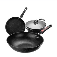 QualithingsPal 3 sets Non-Stick cookware ceramic Cookware Set 3 pcs Cookware Induction Cooker Pot Co