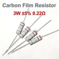 10pcs Carbon Film Resistors 0.22 0.24 0.33 ohm 3W 0.22R 0.24R 0.33R 5% Fixed Resistor Resistance 6x1