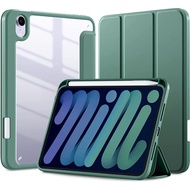 Cover for 2024 Ipad Mini7 8.3 Inch Tablet Case Back Clear Acrylic Shell with Pencil Holder for Apple