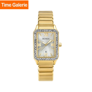 Bonia Elegance BNB10701-2213S Square Silver Dial Women Gold Watch