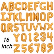 【Buy 5S$ Free One Gift Balloon Tape 1 Roll /100 Dots】16Inch Letter/Alphabet Number Foil Christmas/Father/Mothers Day Balloons Orange A-Z,0-9 Birthday Wedding Decoration For Boys/Girls Party Needs Supplies