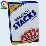 Goliath Sequence Stacks Card Game - 5-Card Run Fun for 2-4 Players Family Board Game Ages 7+